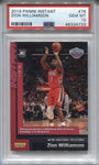 2019-20 Zion Williamson Panini Instant ROOKIE RC PSA 10 #76 New Orleans Pelicans 4733