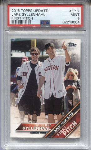 2016 Jake Gyllenhaal Topps Update FIRST PITCH PSA 9 #FP-2 Boston Red Sox 8004