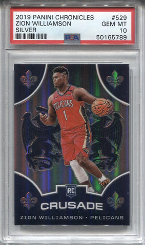 Zion Williamson 2019-20 Panini Prizm Prizms Orange Ice #248 PSA 9