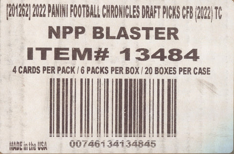 2022 Panini Chronicles Draft Picks Football, 20 Blaster Box Case