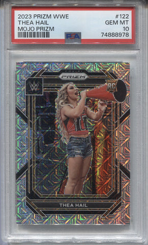 2023 Thea Hail Panini Prizm WWE MOJO ROOKIE 05/25 PSA 10 RC #122 NXT 8978