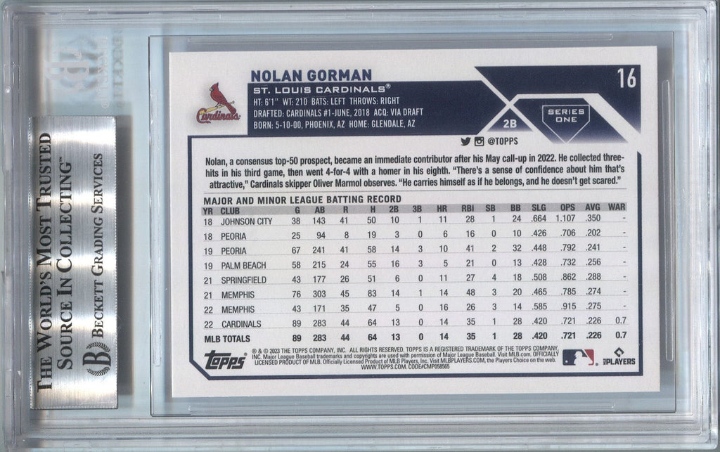 2023 Topps Nolan Gorman Rookie RC Stars of the MLB - St Louis Cardinals