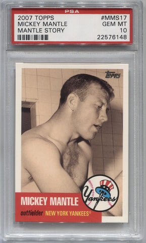 2007 Mickey Mantle Topps MANTLE STORY PSA 10 #MMS17 New York Yankees HOF