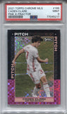 2021 Caden Clark Topps Chrome MLS PITCH PRODIGIES PINK XFRACTOR PSA 9 #186 New York Red Bulls 5217