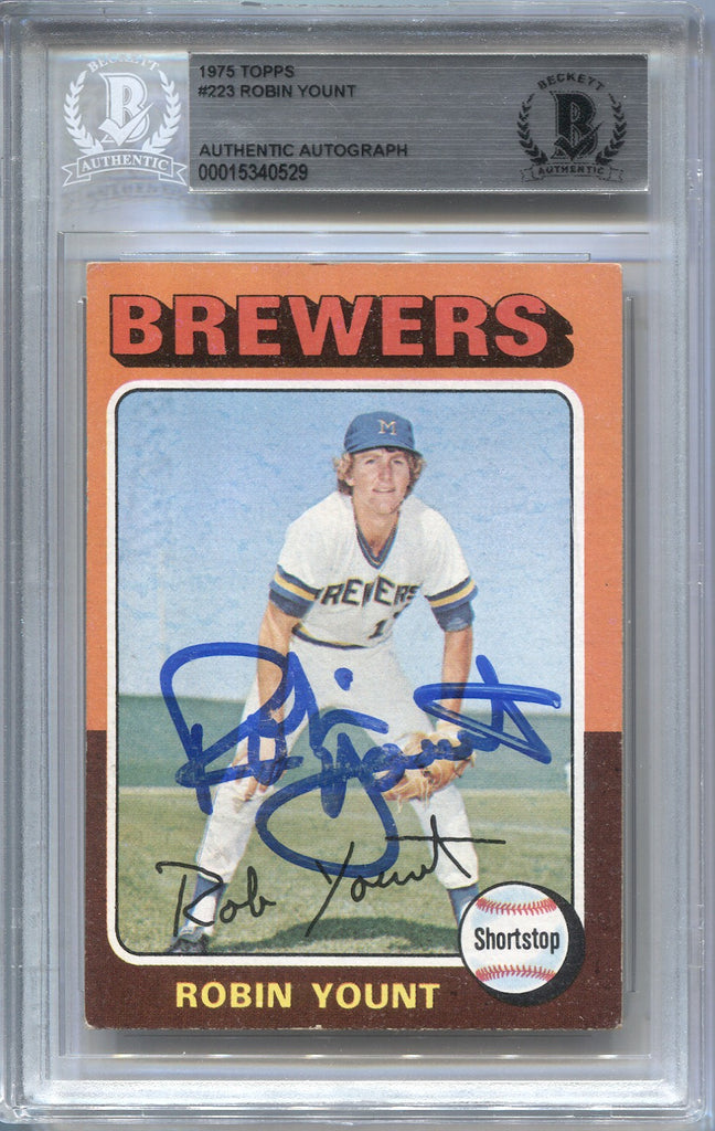 1975 Robin Yount Topps ROOKIE RC BAS AUTHENTIC AUTO AUTOGRAPH #223 Mil