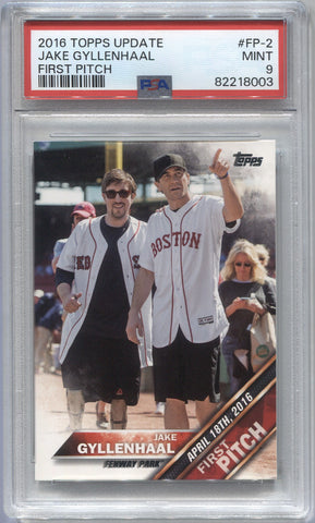 2016 Jake Gyllenhaal Topps Update FIRST PITCH PSA 9 #FP-2 Boston Red Sox 8003