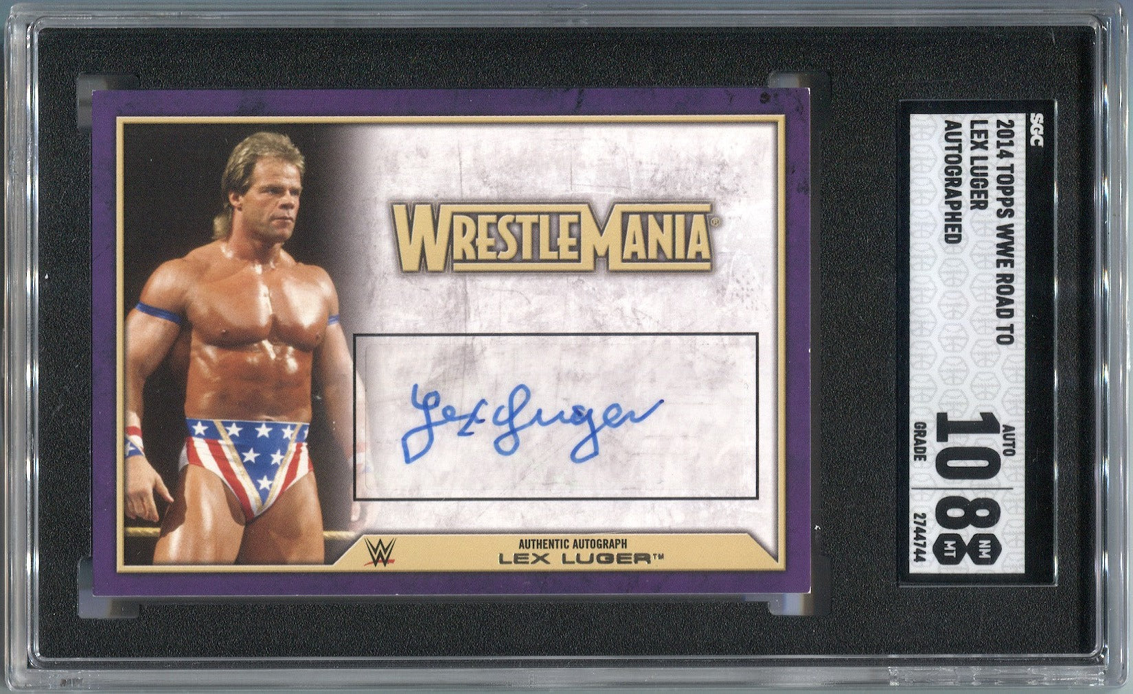 Lex Luger good ssp gold auto card