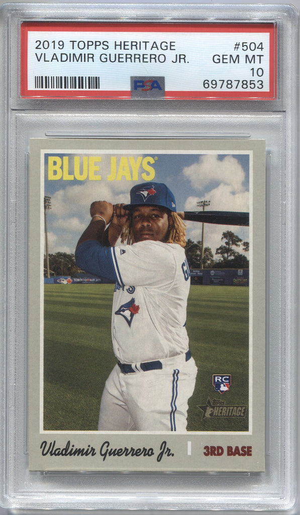 2019 Vladimir Guerrero Jr. Topps Heritage ROOKIE RC PSA 10 #504 Toront