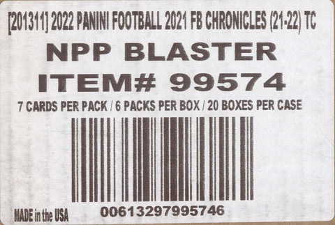 2021 Panini Chronicles Football, 20 Blaster Box Case