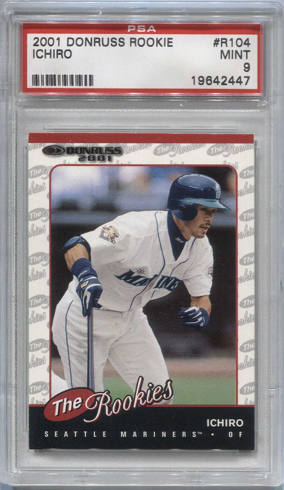 2001 Ichiro Suzuki Donruss ROOKIE RC PSA 9 #104 Seattle Mariners 2447