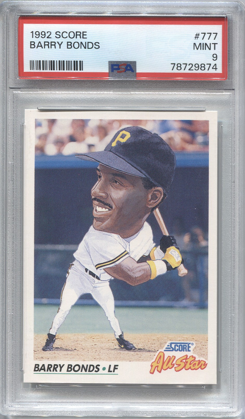 Pittsburgh Pirates Barry Bonds MLB BASEBALL 1992 Sports