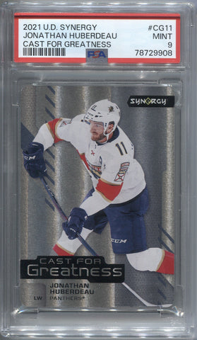 2021-22 Jonathan Huberdeau Upper Deck Synergy CAST FOR GREATNESS PSA 9 #CG11 Florida Panthers 9908