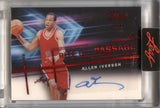 2021-22 Allen Iverson Leaf Pearl RUBY RED RITE OF PASSAGE AUTO JERSEY NUMBER 3/4 AUTOGRAPH #RP-AI1 Philadelphia 76ers HOF
