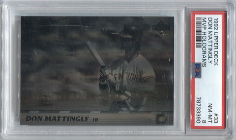 1992 Don Mattingly Upper Deck MVP HOLOGRAMS PSA 9 #33 New York Yankees 3390