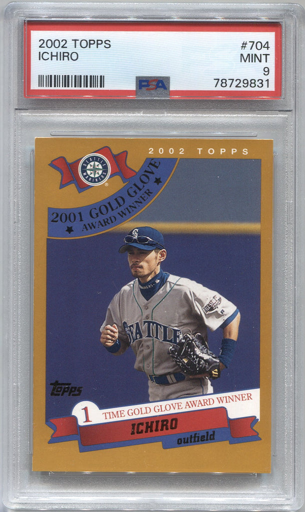 2002 Ichiro Suzuki Topps AWARD WINNER PSA 9 #704 Seattle Mariners HOF