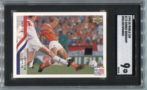 1994 Dennis Bergkamp Upper Deck World Cup ENGLISH/SPANISH SGC 9 #175 Holland 1048