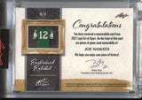 2021 Joe Namath Leaf Art of Sport ENSHRINED EXHIBIT 5 JERSEY PATCH 15/20 RELIC #EE-13 New York Jets HOF