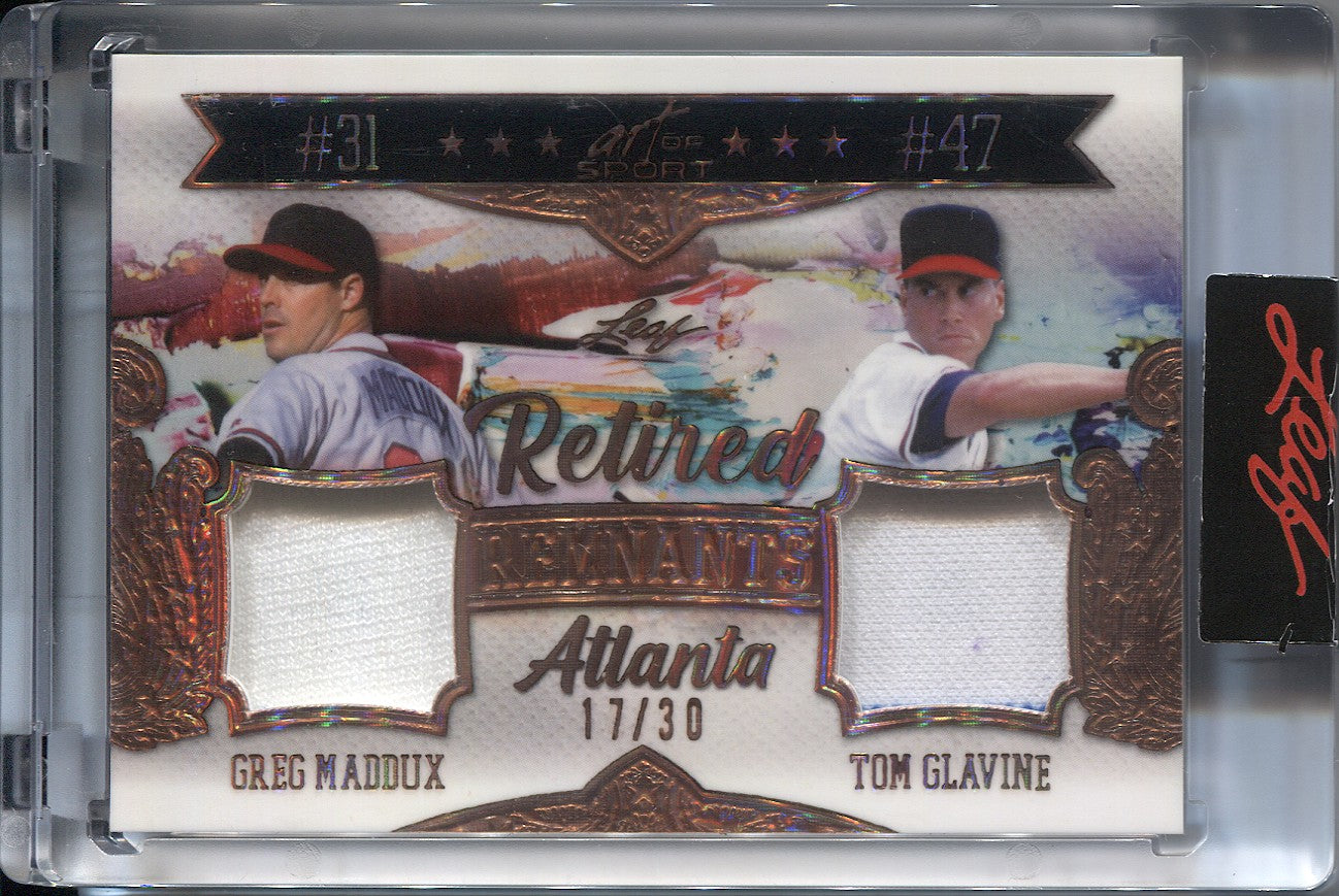 GREG MADDUX, game used Atlanta Braves certified (COA) Jersey card