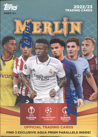 2022-23 Topps UEFA Club Competitions Merlin Chrome Soccer, Blaster Box