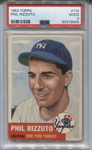 1953 Phil Rizzuto Topps PSA 2 #114 New York Yankees 2645