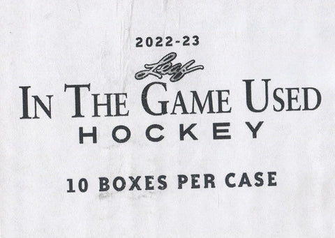 *NEW* 2022-23 Leaf In The Game Used ITG Hockey, 10 Box Case