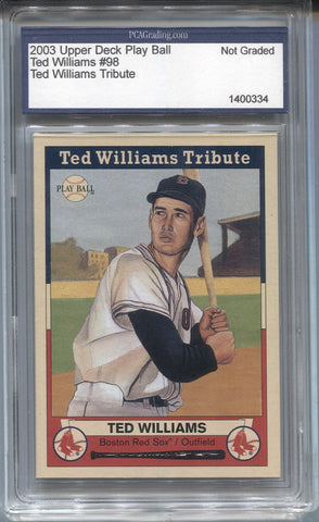 2003 Ted Williams Upper Deck Play Ball TED WILLIAMS TRIBUTE PCA #98 Boston Red Sox HOF 0334