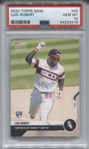 2020 Luis Robert Topps Now ROOKIE RC PSA 10 #20 Chicago White Sox 3410