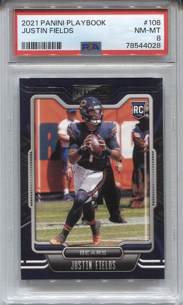 JUSTIN FIELDS 2021 Panini Playbook Orange #108 Rookie RC - CHICAGO