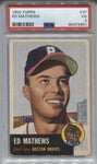 1953 Ed Mathews Topps PSA 3 #37 Boston Braves 2651