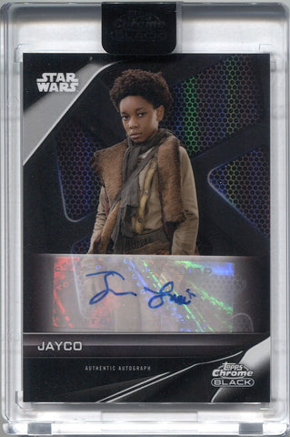 2023 Jacobi Swain as Jayco Topps Star Wars Black AUTO AUTOGRAPH A-SW