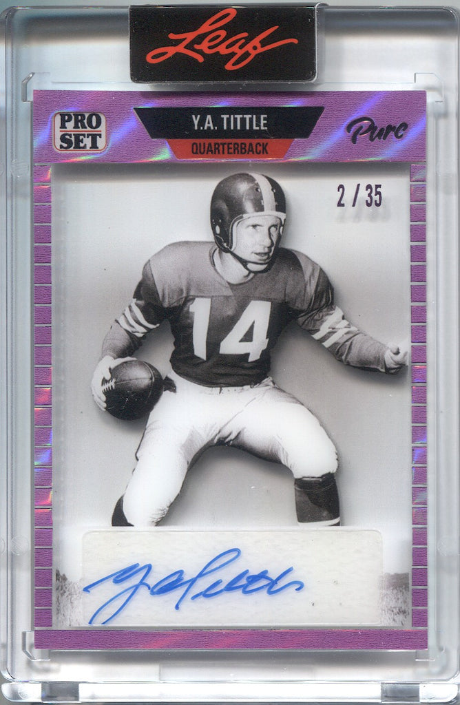 2023 Y.A. Tittle Leaf Pro Set Pure '89 PRO SET MAGENTA SPECTRUM AUTO 0