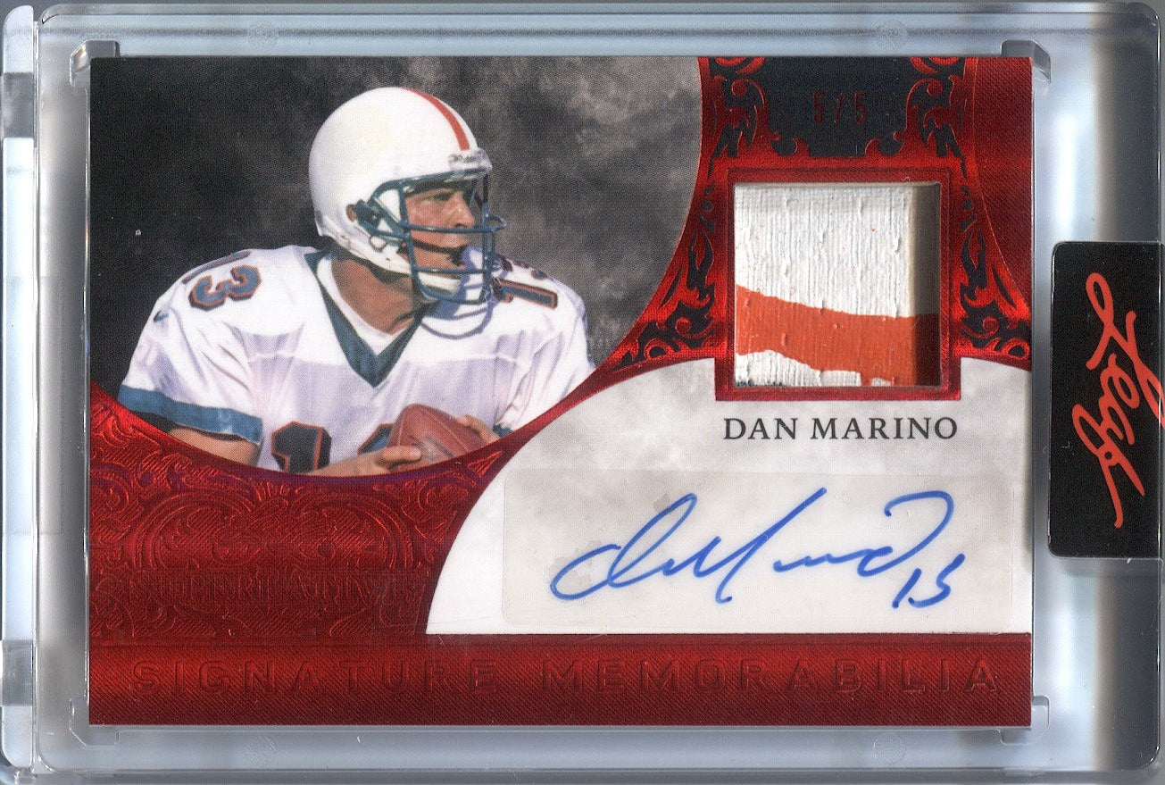 Dan Marino Plaque With Game Used Jersey Card Miami Dolphins 