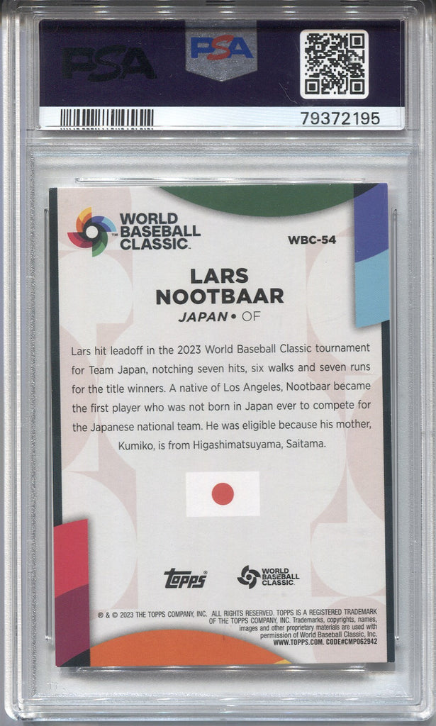 2023 Lars Nootbaar Topps WBC STARS PSA 9 #WBC54 Japan St. Louis Cardin