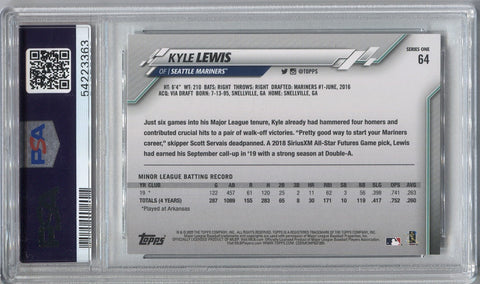2020 Topps Chrome Kyle Lewis PSA 10 Baseball card