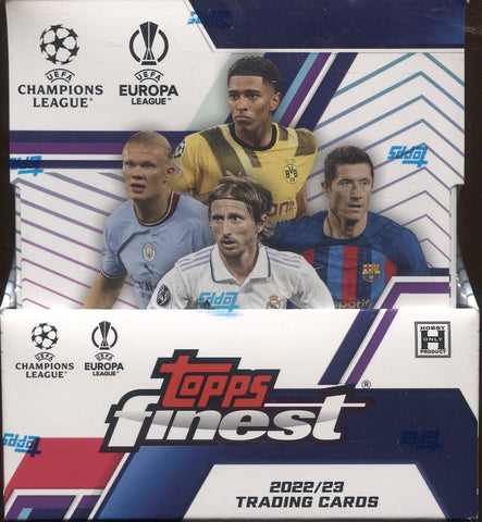 2022-23 Topps Finest UEFA Club Competitions Soccer Hobby, 8 Box Case