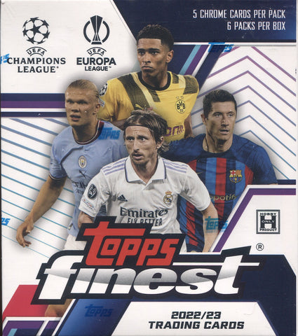 *NEW* 2022-23 Topps Finest UEFA Club Competitions Soccer Hobby, Mini-Box