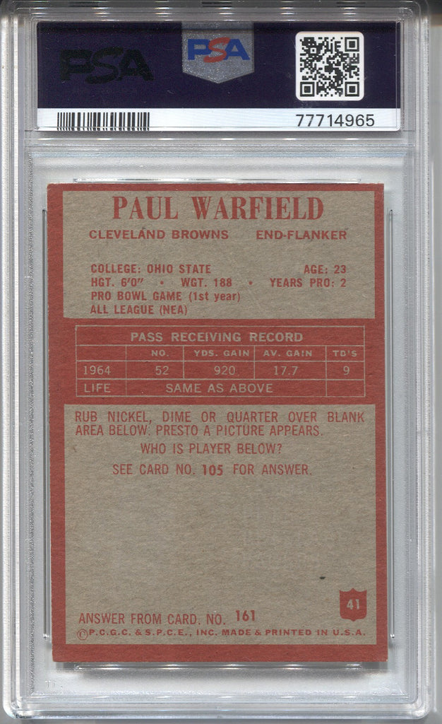 1965 Philadelphia #41 Paul Warfield