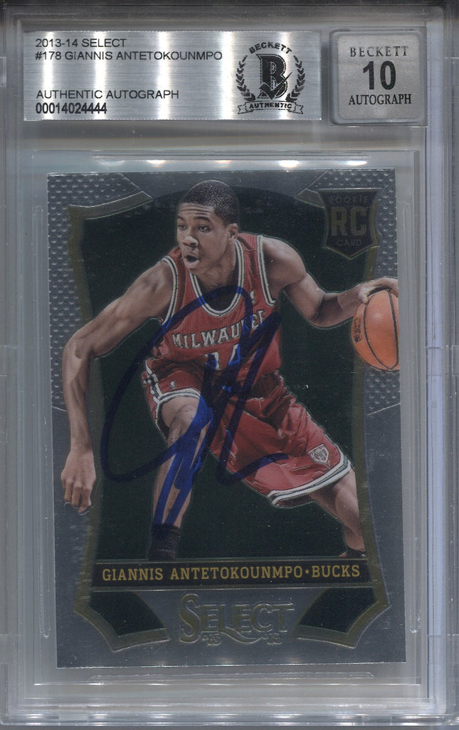 2013-14 Giannis Antetokounmpo Panini Select ROOKIE BAS AUTHENTIC AUTO