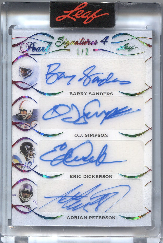 2021-22 Barry Sanders O.J. Simpson Eric Dickerson Adrian Peterson Leaf