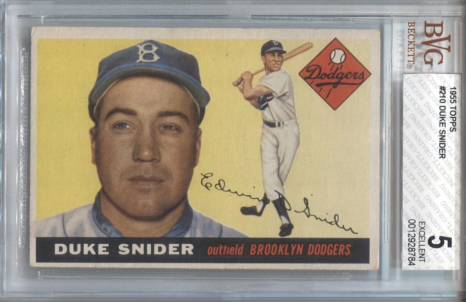 DUKE SNIDER AUTOGRAPHED FRAMED BROOKLYN DODGERS JERSEY