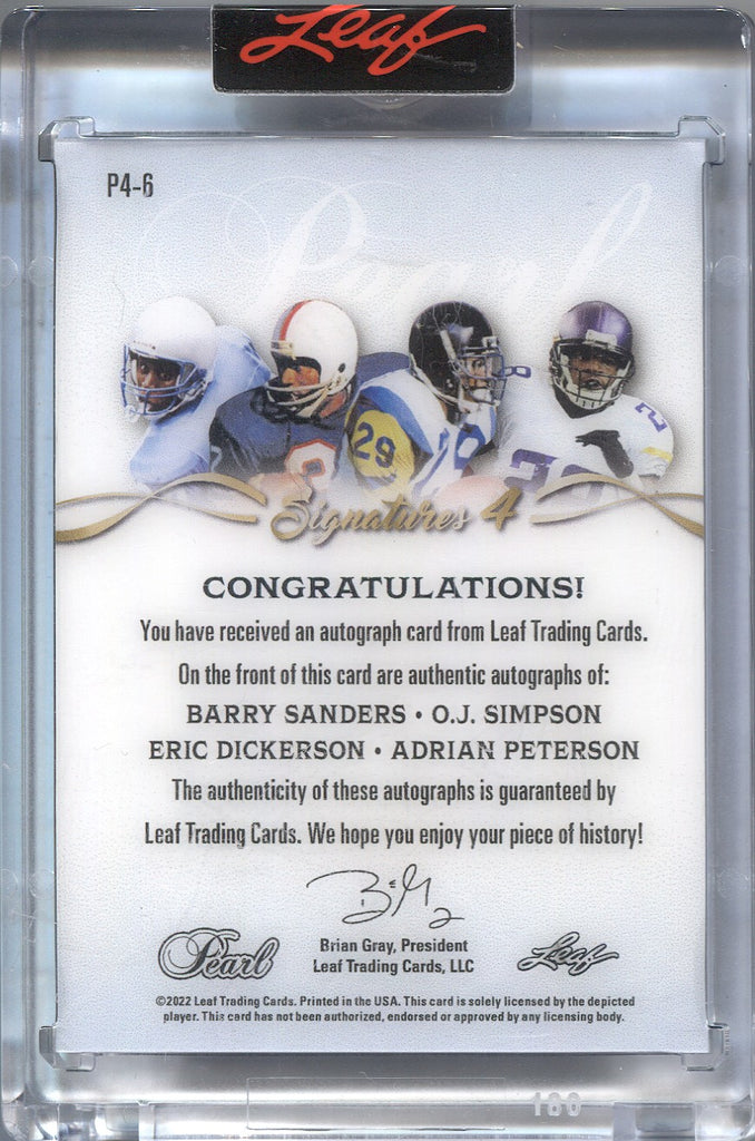 Adrian Peterson Autographed Trading Cards, Signed Adrian Peterson