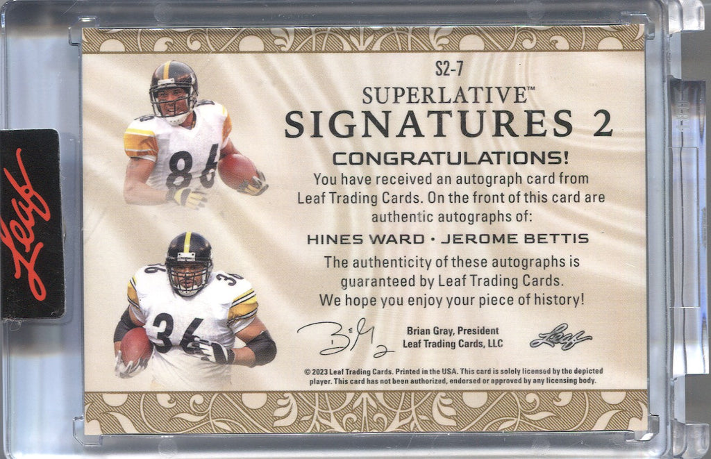 Hines Ward Pittsburgh Steelers Signed Pittsburgh Steelers Chrome Repli —  Ultimate Autographs