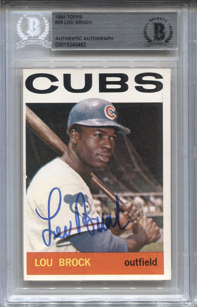 1964 Lou Brock Topps Baseball #29! Chicago Cubs!