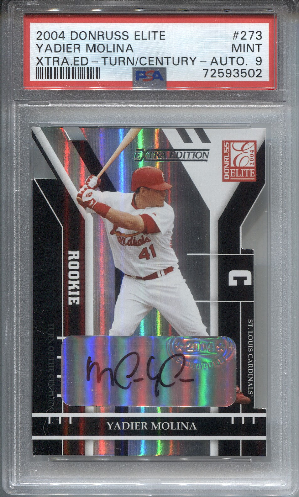 Yadier Molina Autographed Baseball Cards