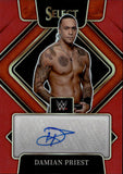 2022 Damian Priest Panini Select RED SIGNATURES AUTO 78/99 AUTOGRAPH #SG-DPR Monday Night Raw