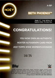 2021 Beth Phoenix Topps WWE Women's Division BLUE AUTO 10/25 AUTOGRAPH #A-BP NXT