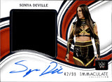 2023 Sonya Deville Immaculate WWE JUMBO SHIRT AUTO 42/99 AUTOGRAPH RELIC #PM-SDV Monday Night Raw