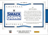 2024 AJ Styles Panini National Treasures WWE HOLO SILVER COLOSSAL MATERIALS MAT 17/25 RELIC #CMM-AJ Friday Night Smackdown