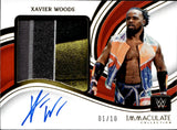 2023 Xavier Woods Immaculate WWE GOLD JUMBO SHIRT AUTO 01/10 AUTOGRAPH RELIC #PM-XWD Monday Night Raw