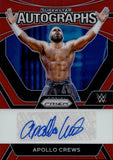 2024 Apollo Crews Panini Prizm WWE RED SUPERSTAR AUTO 37/99 AUTOGRAPH #SA-ACR Monday Night Raw